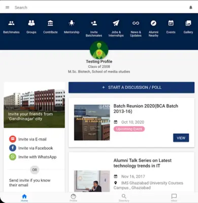 IMS Alumni android App screenshot 1